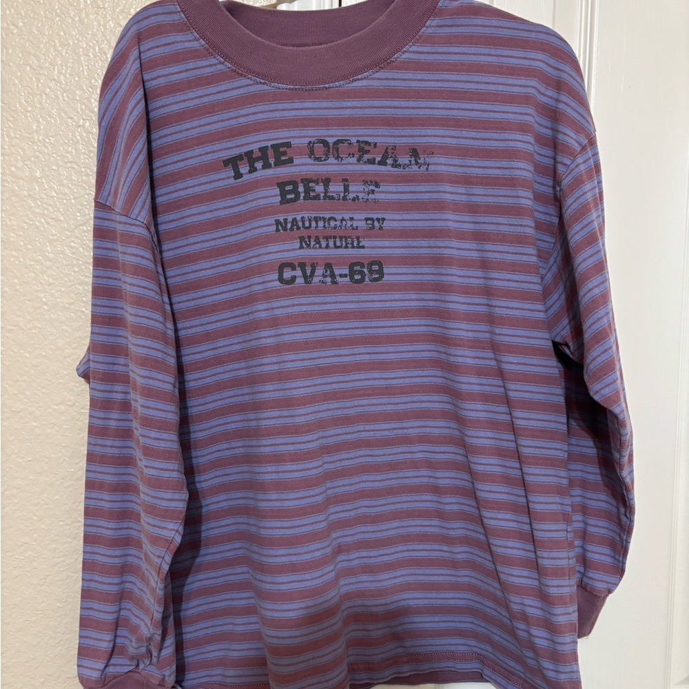 Striped Purple and Blue urban outfitters long sleeve